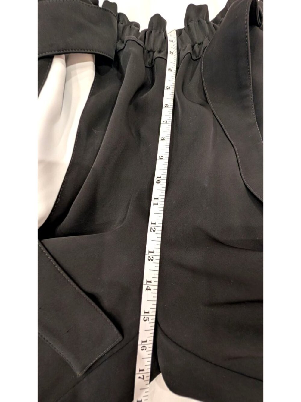 NEW Julia Allert Belted High Waist Wide Leg Pants, Black/White, Size Large - Picture 15 of 16